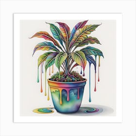 Dripping Plant Art Print