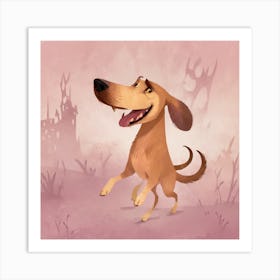 Double tailed Doggo Art Print