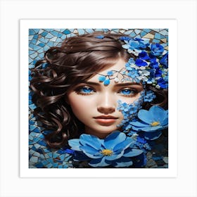 A Picture Of A Beautiful Womans Face Emerging F 3 Art Print