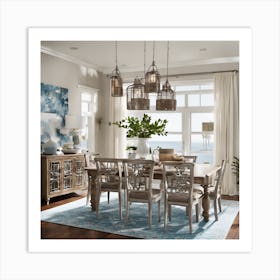 Coastal Oasis Dining Room Style Art Print