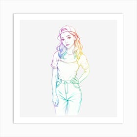 Rainbow Girl 2 Art Print