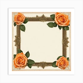 Roses In A Frame 3 Art Print