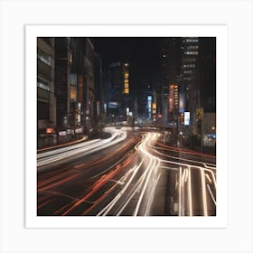 City At Night 1 Art Print