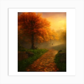 Autumn Path 7 Art Print