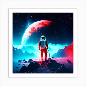 Astronaut In Space Art Print