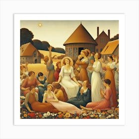 Gathering Of Women Art Print