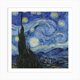 Van Gogh, Starry Night Art Print