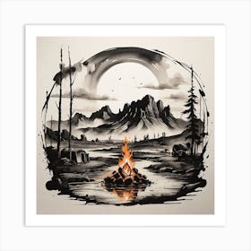 Campfire Art Print