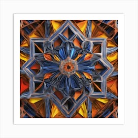 Octagonal Fractal Patternradiantbold Colours By Jacob Lawrence And Francis Picabia Perfect Comp 110175826 Art Print