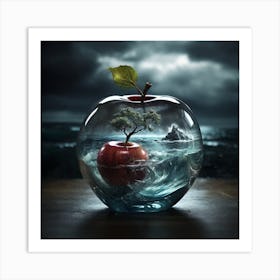 Apple In A Glass Art Print