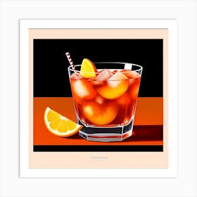 Orange Cocktail  Art Print