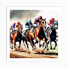 Horse Racing 17 Art Print