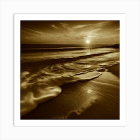 Sunset At The Beach 627 Art Print