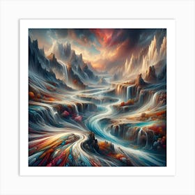 'Waterfall' Art Print