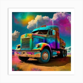 Psychedelic Truck Art Print