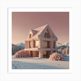 House In The Snow Art Print