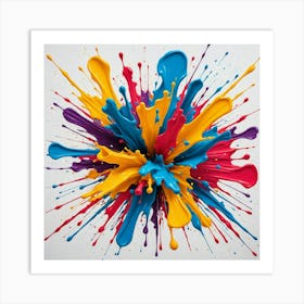 Colorful Paint Splash 20 Art Print