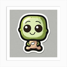 Zombie Sticker Art Print