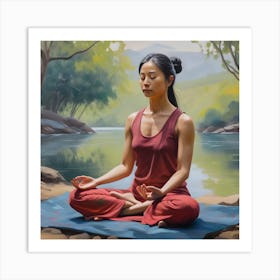 Meditating Woman 1 Art Print