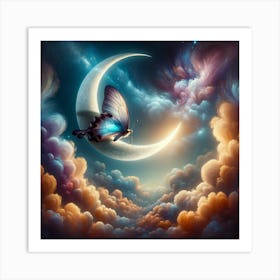 Butterfly In The Sky 2 Art Print