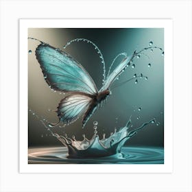 Blue butterfly 1 Art Print