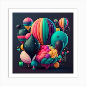 3d Art 3 Art Print