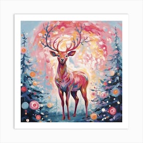 Deer In The Forest 8 Art Print