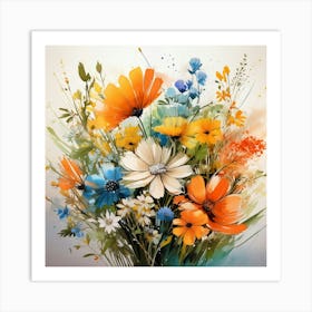 Flowers In A Vase 5 Art Print