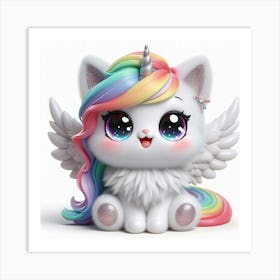 Unicorn Cat, caticorn 12 Art Print