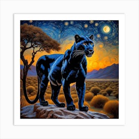 Black Leopard 1 Art Print