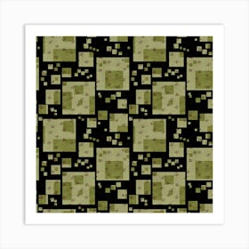 Green Squares Art Print