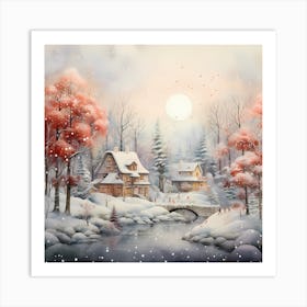 Holiday Brushwork Harmony Art Print