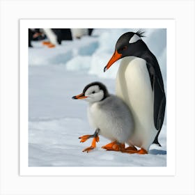 Antarctic Penguins 4 Art Print