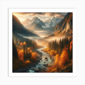 Autumn Landscape Painting Art Print