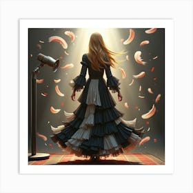 Girl In A Dress 1 Art Print