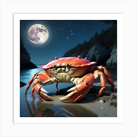 Crab At Night 18 Art Print