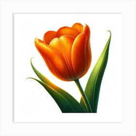 Orange Tulip Art Print