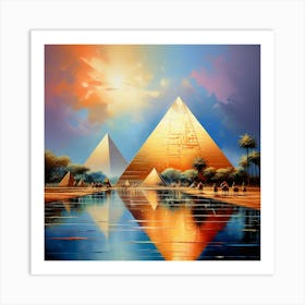 Pyramids of Giza 4 Art Print