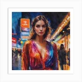 Vibrant, confident women in spectacle. Art Print