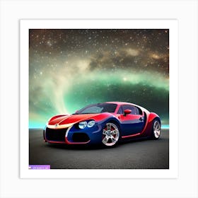 Bugatti Veyron in space Art Print