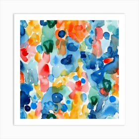 Abstract Watercolor Painting 48 Art Print