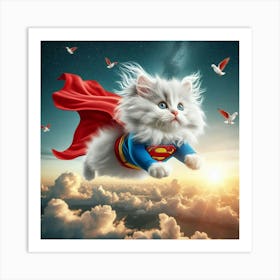 Superman Cat 1 Art Print