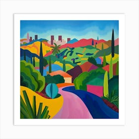 Abstract Travel Collection Los Angeles Usa 2 Art Print