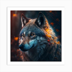 Wolf In The Forest Art Print