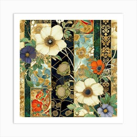 Shabby Chic Patchwork Art Print