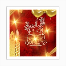 Happy Birthday Card Art Print