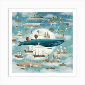 Ocean Meets Sky Book Art Art Print