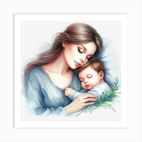 Mother And Child 3 Art Print