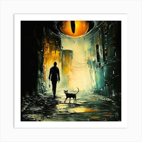 Cat-Human Encounters Of The Third Kind (III) Art Print