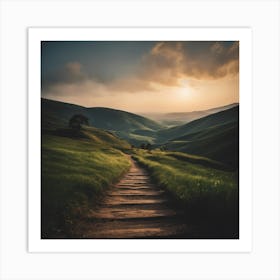 Path To The Sunset Art Print